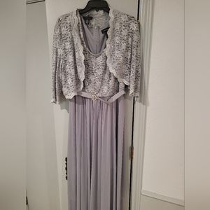 Silver/Grey Formal Gown with Jacket